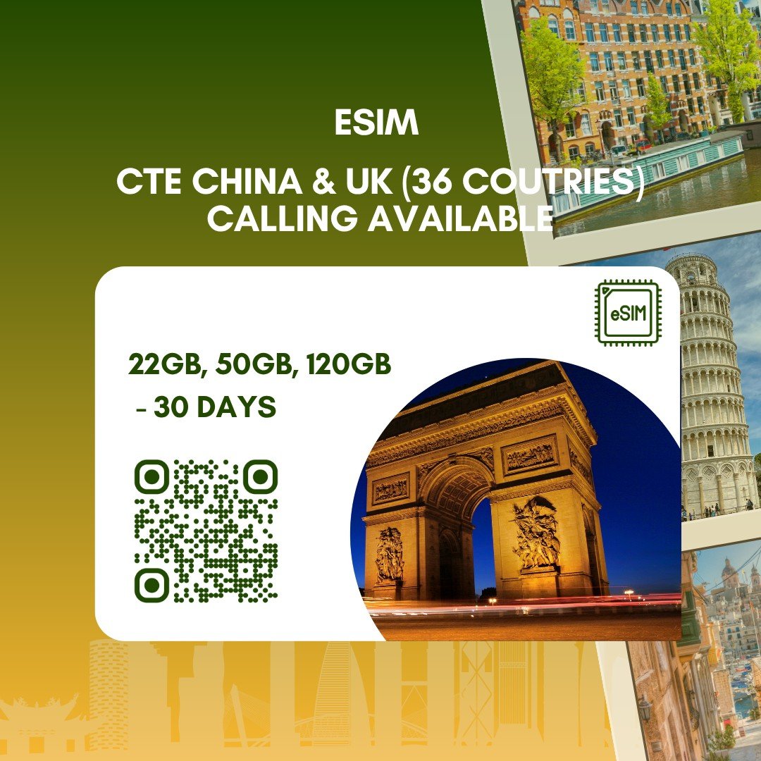 eSIM Trung Quốc & Anh JY - có nghe gọi