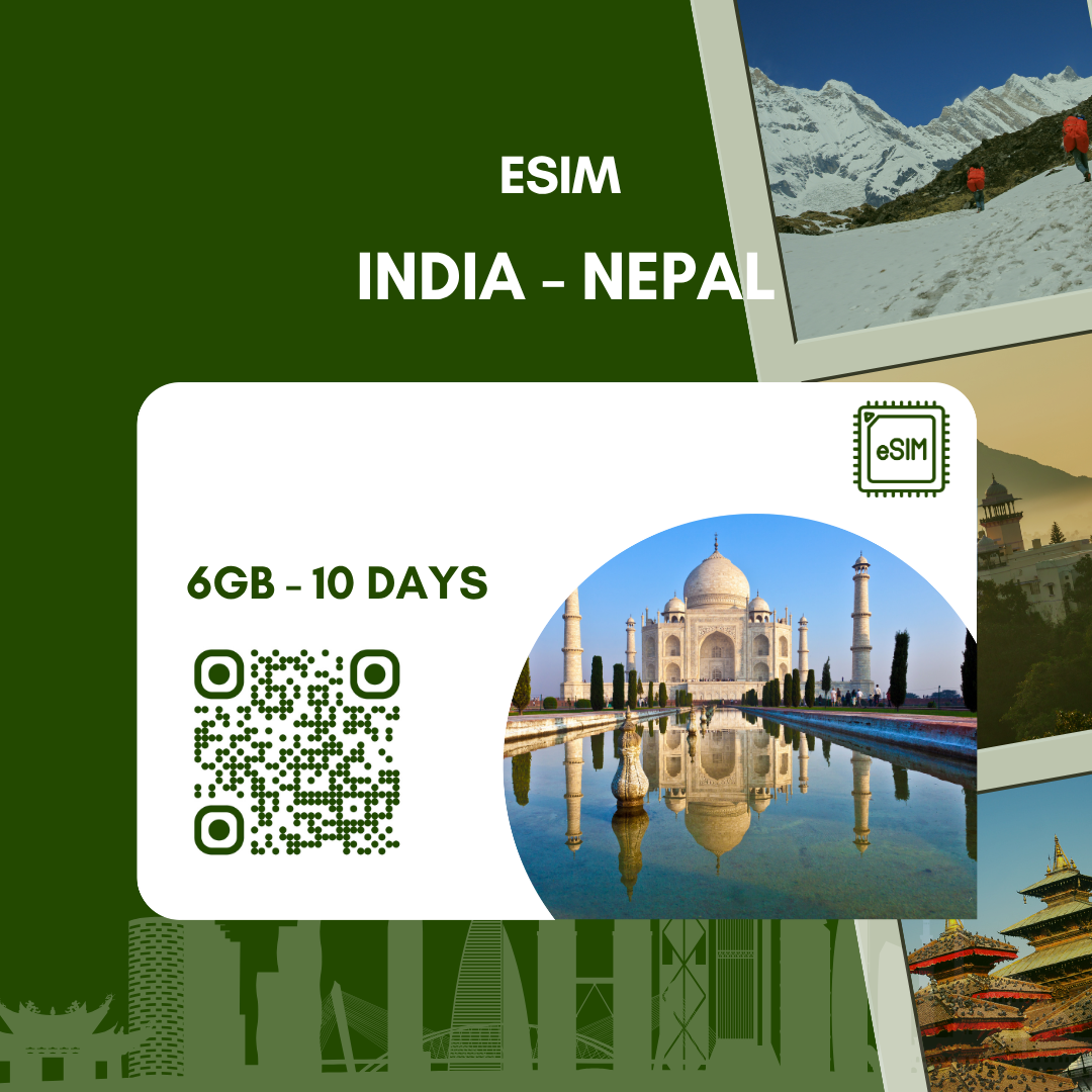 eSIM toàn cầu chuyên Ấn Độ - Nepal TRUE-ASIA399 chỉ có data