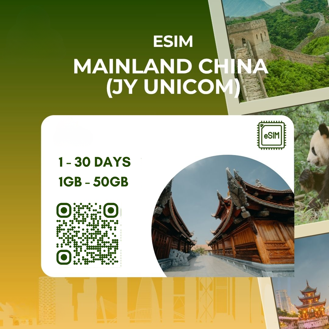 eSIM Trung Quốc JY - China Unicom - chỉ có data