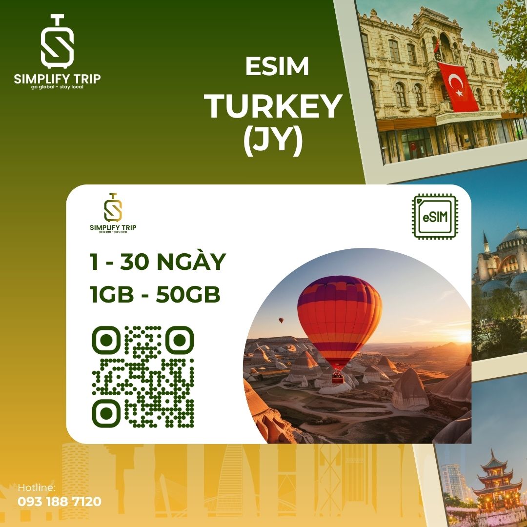 eSIM Thổ Nhĩ Kỳ JY - chỉ có data